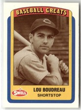 1990 SWELL BASEBALL GREATS #31 LOU BOUDREAU CLEVELAND INDIANS