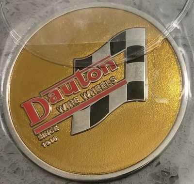 #ad Orange amp; Chrome Flag Dayton Wire Wheel Chips Set Of 4 Size 2.38” Lowrider $150.00