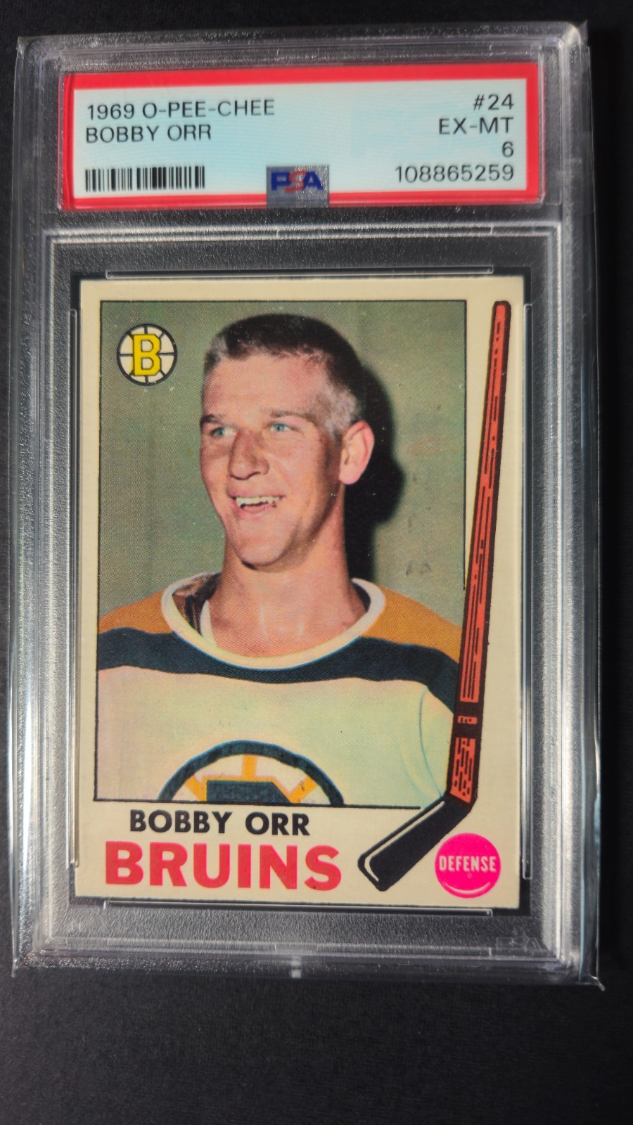 Bobby Orr O-PEE-CHEE opc 1969 #24 Boston Bruins PSA 6