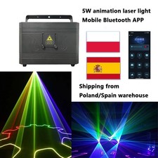 5W RGB animation laser projector ILDA DMX 512 Disco DJ Wedding Party Stage Light