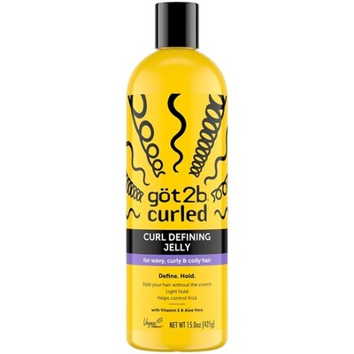 Got2B Curled Curl Defining Jelly, 15 Fl Oz, Curl Gel with 72-Hour Frizz Control,