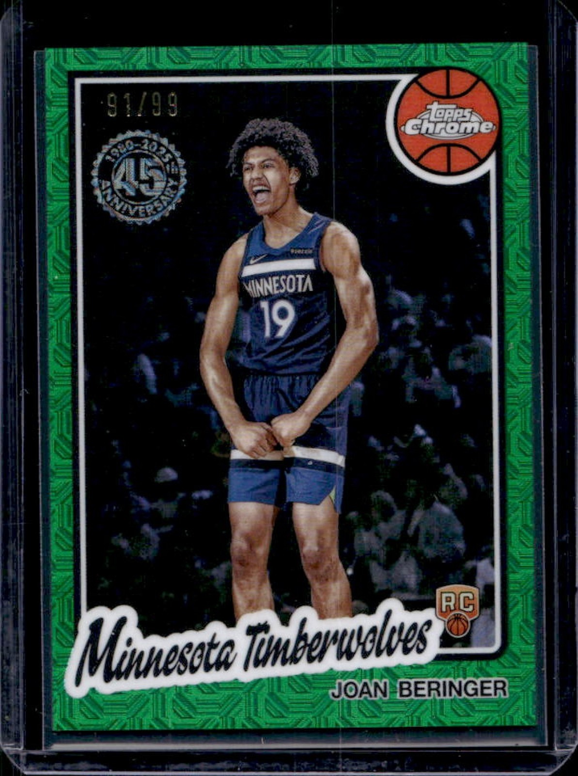 2025-26 Topps Joan Beringer 1980-81 Chrome RC Green Mojo Refractor Rookie #91/99