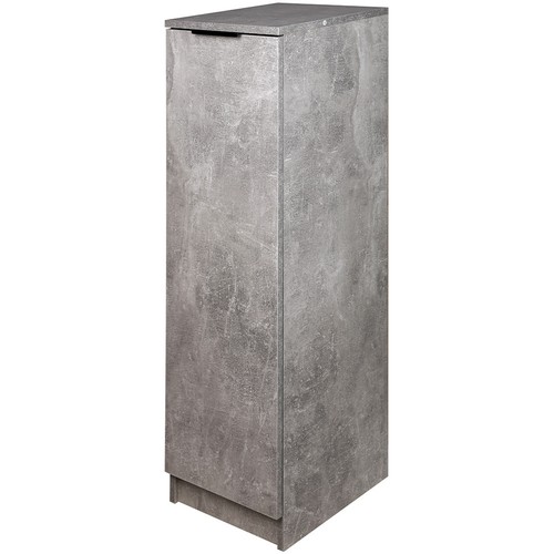 Scarpiera Mobiletto Multiuso in Legno Cemento Mobile Porta Scarpe 30x35x100 cm - Foto 6 di 11