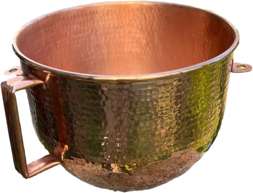 Sertodo Pure Copper 6 Quart Lift Stand Mixing Bowl compatible with Profession...