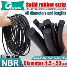 Nitrile Rubber Solid Sealing Strip Rod Round Bar Ø 1-50mm Elastic Oil-resistance