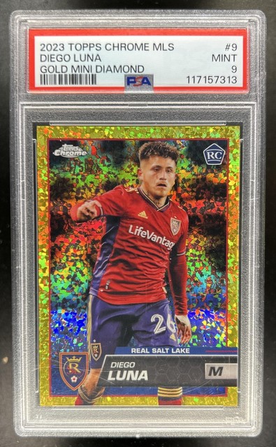 2023-24 Topps Chrome MLS Diego Luna Gold Mini Diamond Refractor RC #/50 PSA 9