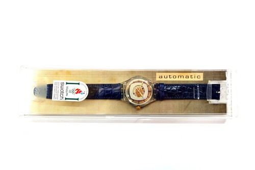 NEW Swatch Automatic Watch HIDDEN VIEW SAK117 Circa 1995 w/ Case & Papers WORKS - Picture 11 of 12