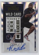2020 Contenders Rookie Variation Wild Card Ticket Ross Blacklock #165 Auto 11n6. rookie card picture