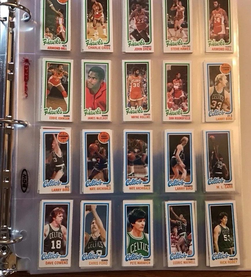 Juego completo de baloncesto Topps 1980-81 separado incl. Carteles de equipo Bird Magic RC Foto 2 de 4