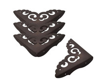 Metal Corner Protectors for Wood Boxes Furniture, Vintage Decorative Corner G...