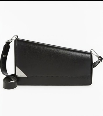 NWT Calvin Klein Basalt Asymmetric Convertible Shoulder Bag - Black