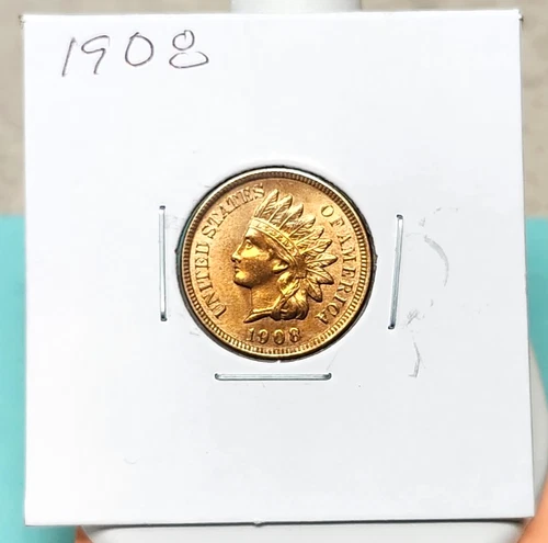 1908 Indian Head Cent - BU - Highly Lustrous - Questionable Color