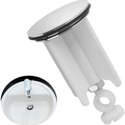 Drain Plug Universal42mm Sink Abfluss Stopper Chromed Kaukraft Badezimmer