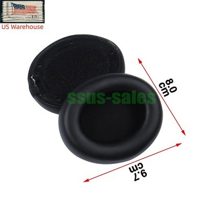 Black Ear Cushions for Beats Studio Pro Headphones Gaming Console Accessories