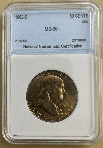 1962 D BEN FRANKLIN HALF DOLLAR UNC