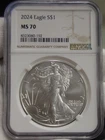 2024 US Silver Eagle $1 NGC MS70.