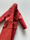 Vintage Mattel Barbie Julia Leather Weather Red Coat/Jacket #1751