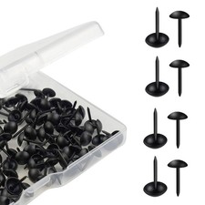 100 PCS Black Upholstery Tacks Furniture Decorative Nails Round Head Pin
