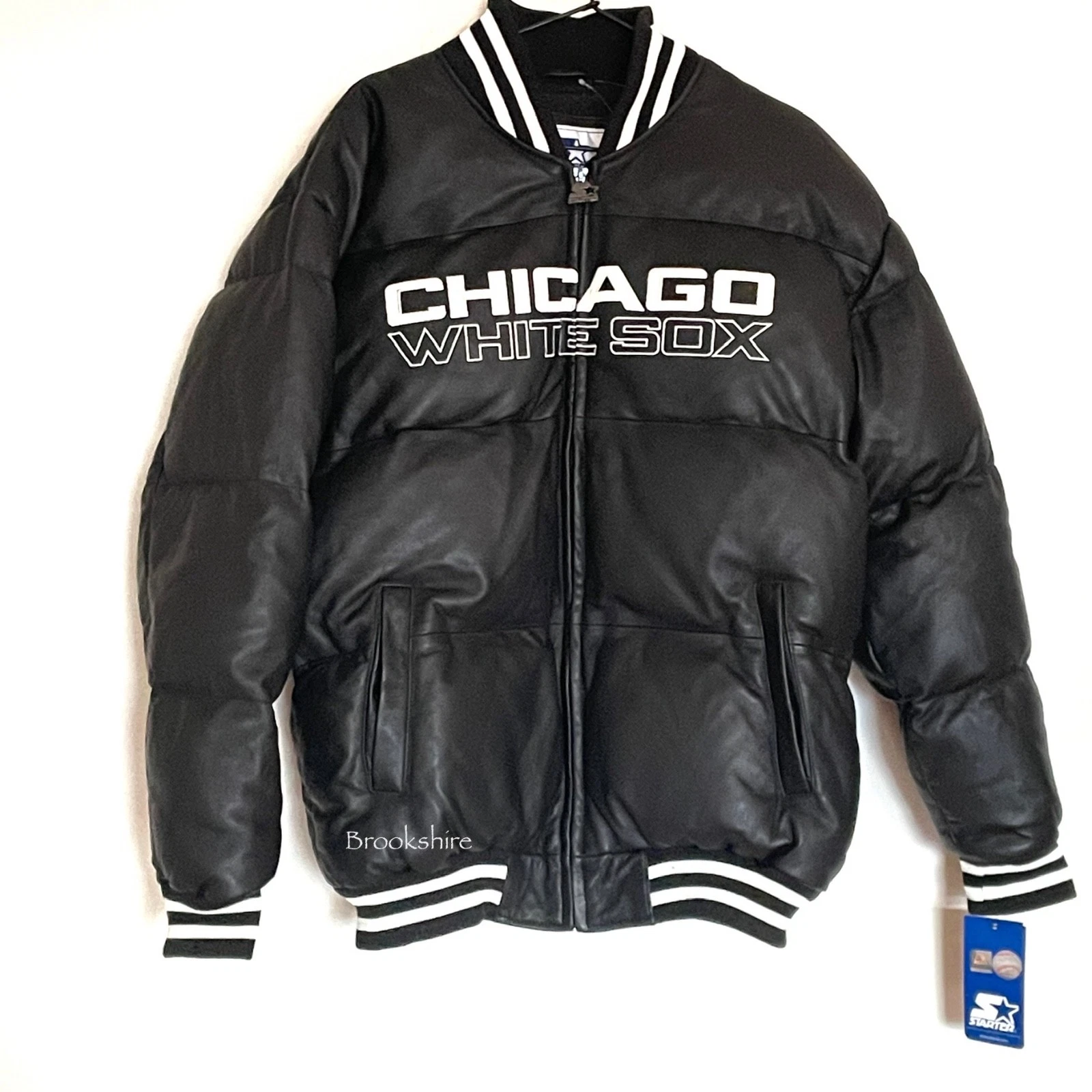 Starter Chicago White Sox Leather Duck Down Puffer Jacket Size Medium
Opens in a new window or tab