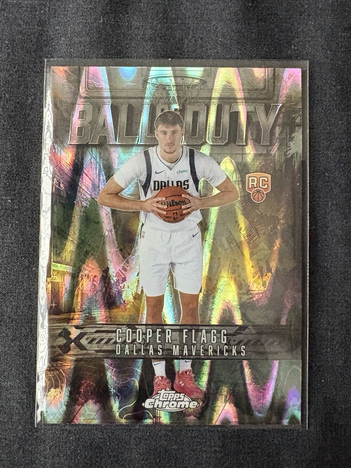 2025-26 Topps Chrome Cooper Flagg Ball Of Duty RC Rookie Raywave Refractor SP