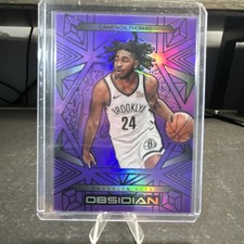 2024-25 Panini Obsidian Cameron Thomas #111 Brooklyn Nets Purple Flood  25/75