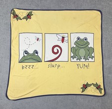 Vtg Gymboree Baby Blanket Bugs And Frogs Gymsport Reversible 1998 RARE