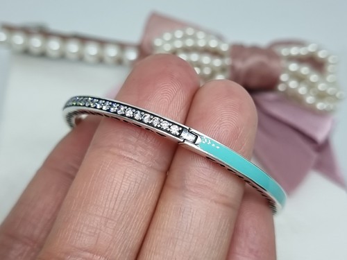 Original Pandora Grün Radiant Hearts Armreif Klar CZ Größe 1 💕 S925 ALE 16cm - Bild 5 von 9
