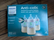 Philips Avent Baby Natural Bottles Anti-Colic Vent 1M Nipple 9oz PACK OF 3 New