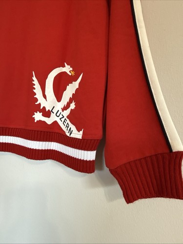 Pilatus Jacket Mens L Red Luzern Switzerland Embroidered Dragon Fleece Ski NWT - Picture 13 of 15