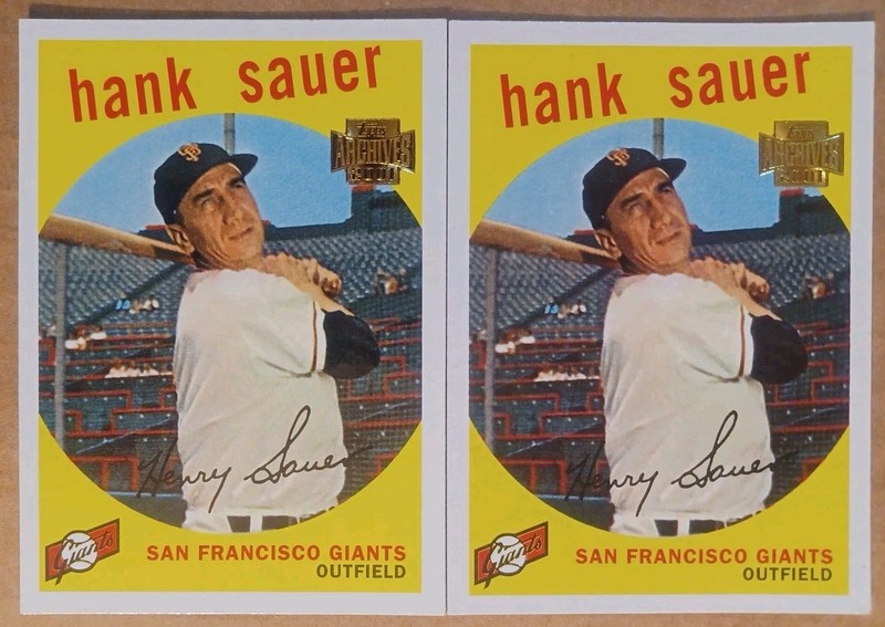 2001 TOPPS ARCHIVES #141 SAN FRANCISCO GIANTS HANK SAUER [2] 1959 MINT 06677