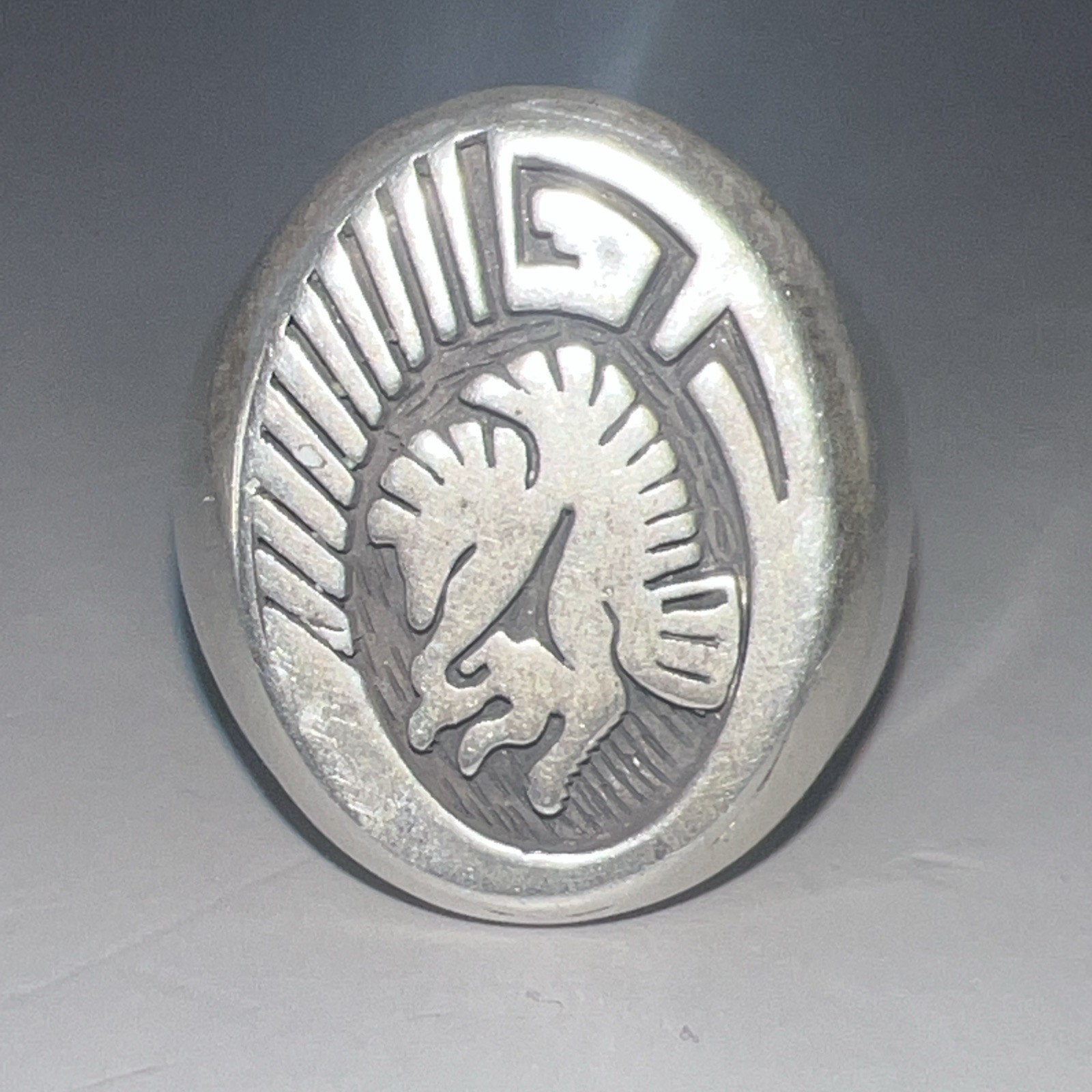 Native American Eagle Design Solid Sterling Signe… - image 1