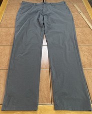 Tommy Bahama Boracay Performance Pants Sz 34 x 32 Gray Check Stretch Tech Preppy