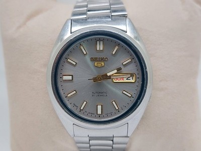 Seiko 5 Automatik Herrenuhr Day-Date 7S26 Japan Made Gebraucht 21 Jewels