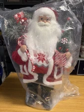 Holiday Lane Christmas Cheer Santa with Tree,NWT