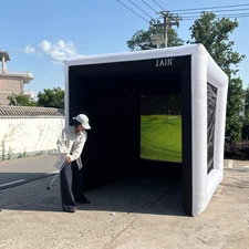 10*9*9ft Inflatable Golf Tent Oxford Simulator Tent With Blower High quality kid