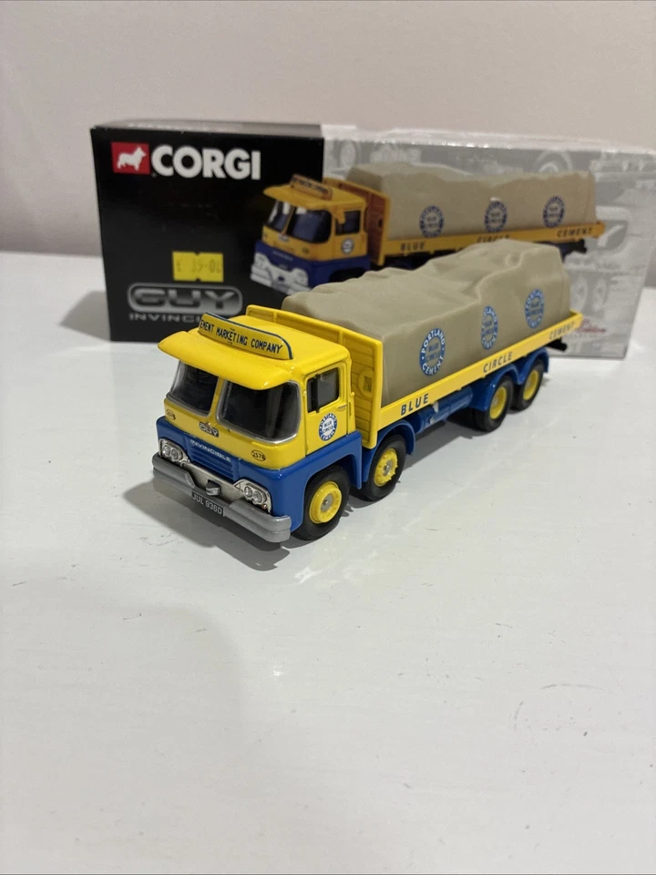 Corgi 29101 Guy Invincible 8 Wheel Platform Lorry Blue Circle Cement - 1:50 MIB - image 2 of 4