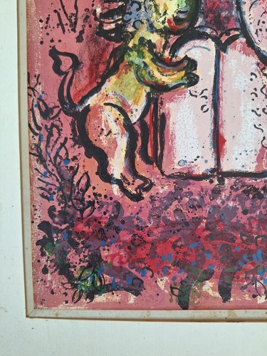 lithographie originale Marc Chagall Vitraux Jerusalem Windows Tableau Encadré - Photo 9 sur 11