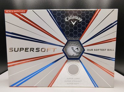 1 dozen BRAND NEW IN BOX Callaway SuperSoft  White Golf Balls Long & Straight