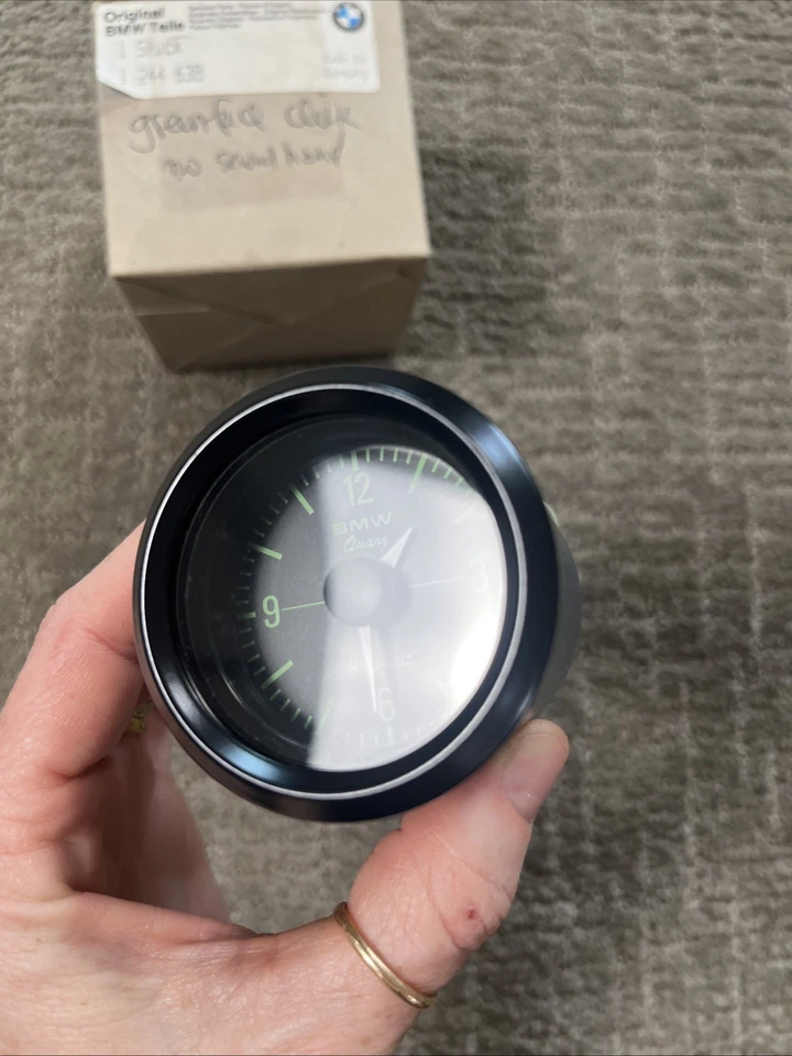 BMW R100 R80 R65 R45 Motometer Quartz Clock Airhead Green Face New No 2nd Hand - Imagem 3 de 4