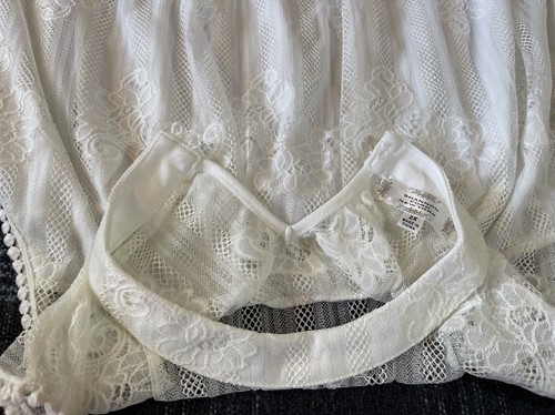 Shannon Ford New York Womens Laced Top XXL Sleeveless Color White Lined - Picture 10 of 10