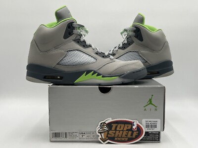 Air Jordan 5 Green Bean 2022 Size 7.5 Used Rare Retro Authentic Grey High MJ OG