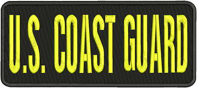 U.S. COAST GUARD embroidery patch 5x12  hook on back 