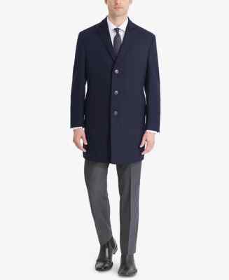 Calvin Klein Men's Prosper X-Fit Overcoat Size 42S- Blue