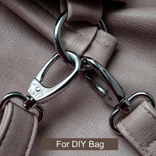 Round Spring O Rings, 20Pcs 1.02 In Trigger Buckle Snap Clips, Black Tone - Picture 4 of 6