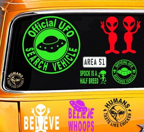 Calcomanía de pegatinas oficial de vehículos de búsqueda OVNIs OVNIs OVNIs Roswell Space Area 51 - Imagen 3 de 12
