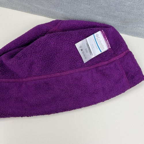 Columbia Hat Beanie Winter Hat Cap Womens One Size Purple Logo Casual - Picture 4 of 6
