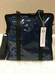 navy patent bag