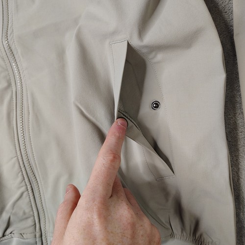 Hurley Exist Bomber Jacket Mens Small Gray Full Zip Performance Lightweight - 第 5/10 張圖片
