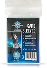 Baseball Card Sleeves Penny Sleeves - 100 Count - Trading Card Sleeve for Spo...