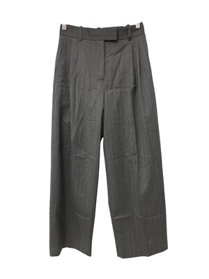 Massimo Dutti Womens Dress Pants EU 34 US 2 Gray Pleated Wide Leg 5018/847 NWT